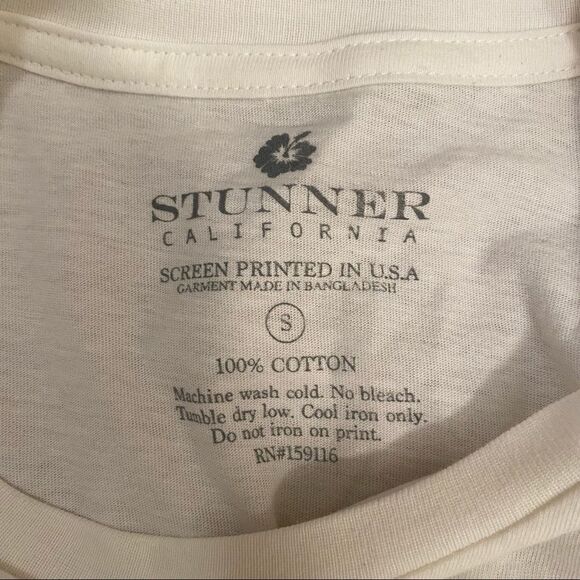 NWT Stunner California cream 100% cotton “bone to be wild” graphic short sleeve - Picture 3 of 5